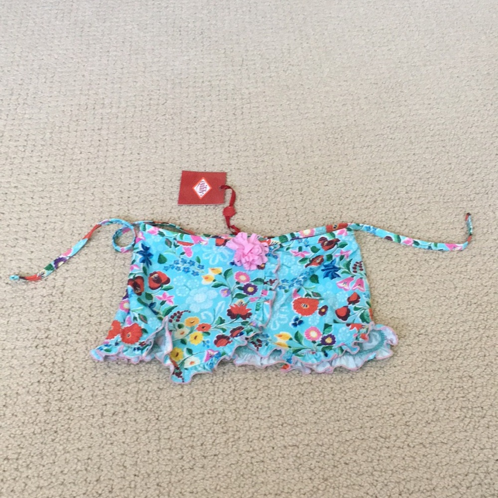 New with tag Oilily baby girl beach cover up floral skirt